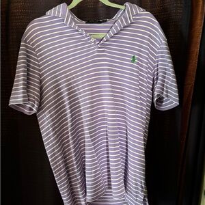 Polo by Ralph Lauren Purple and White Striped Polo Shirt